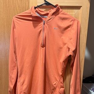 Nike Vibrant Orange Quarter-Zip Top